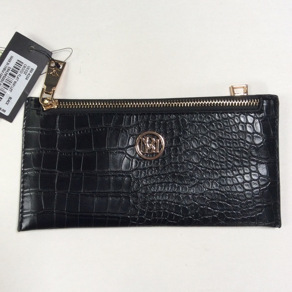 Badgley Mischka Croco Flat Wallet - Picture 3 of 4